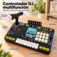 Consola DJ Infantil con Piano y Micrófono — Tocá y Cantá