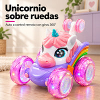Auto Unicornio a Control Remoto 4x4 con Luces y Giros 360°