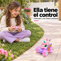 Auto Unicornio a Control Remoto 4x4 con Luces y Giros 360°