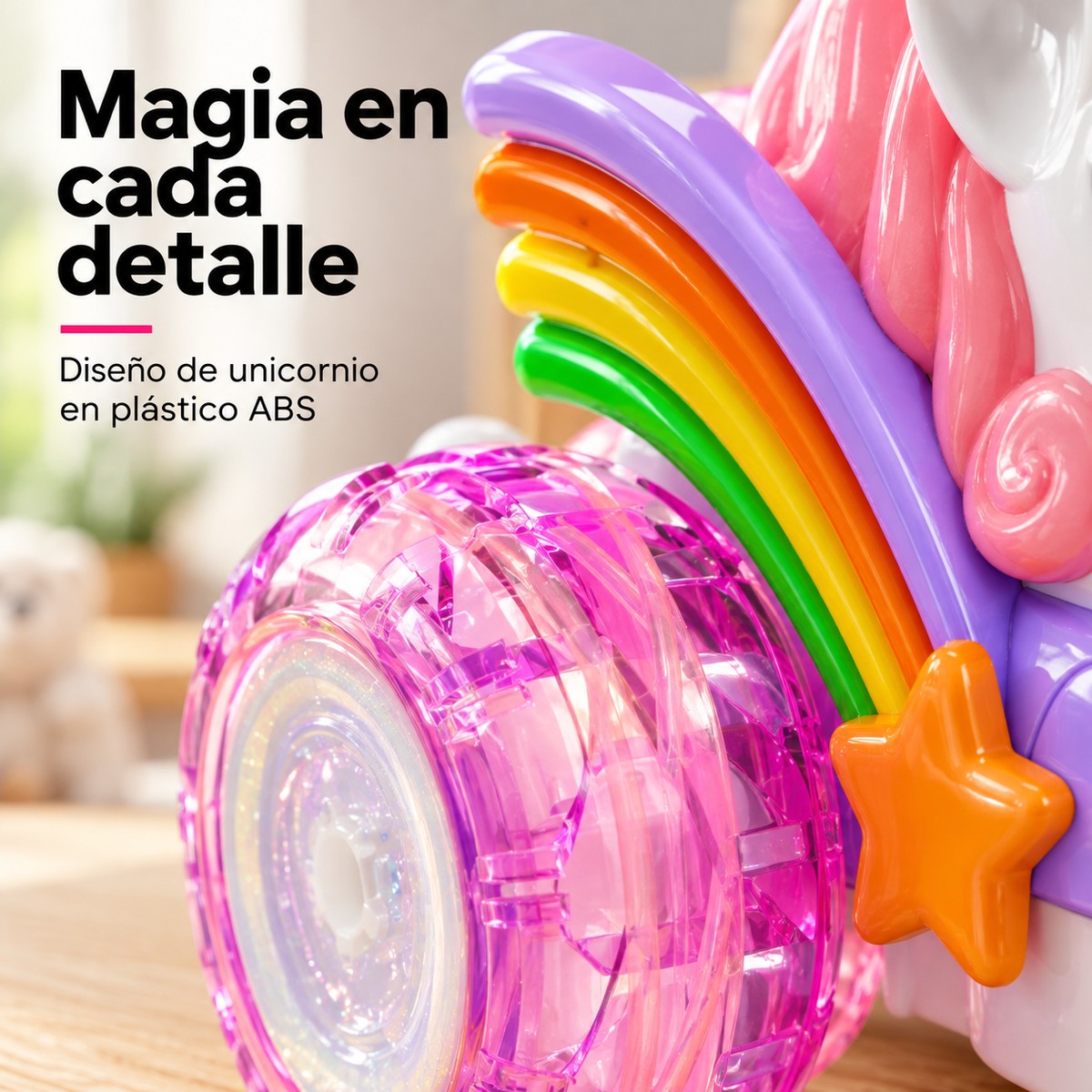 Auto Unicornio a Control Remoto 4x4 con Luces y Giros 360°