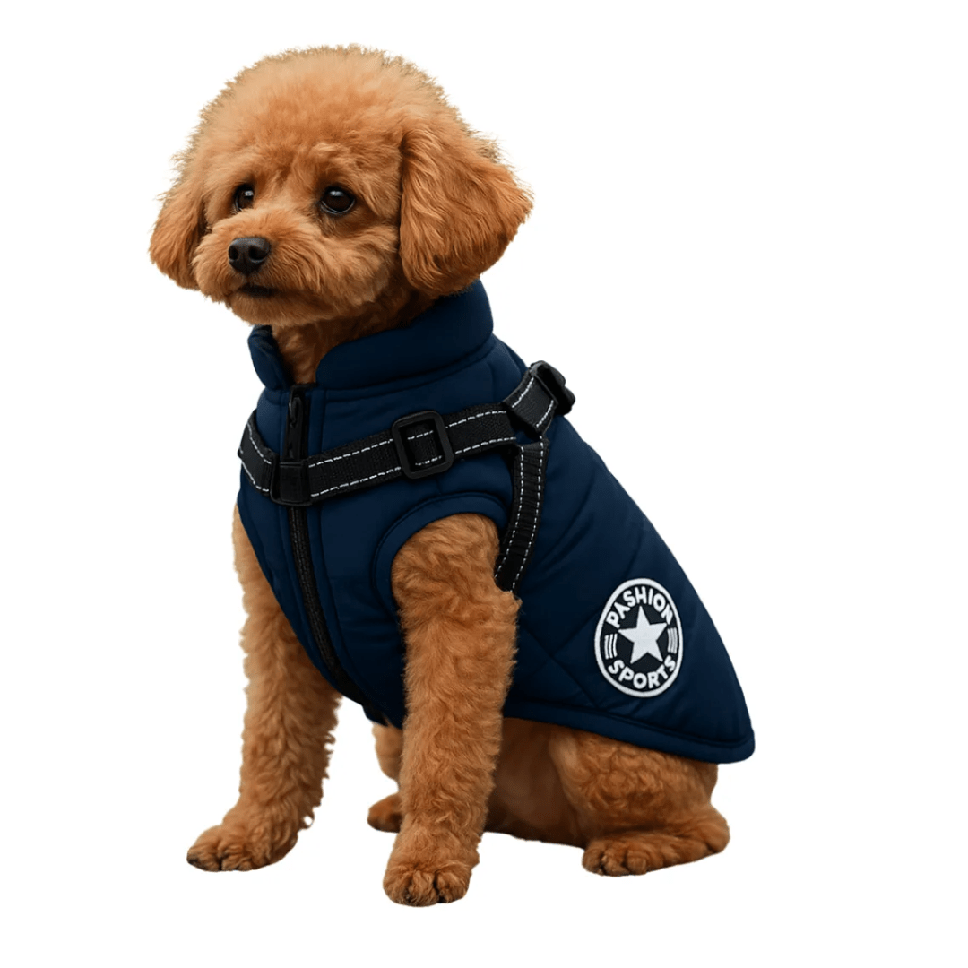 Abrigo para Perros Impermeable Chaleco con Arnés Reflectivo - Muy Moderna Uruguay