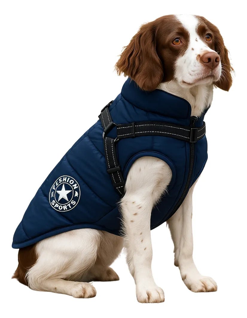 Abrigo para Perros Impermeable Chaleco con Arnés Reflectivo - Muy Moderna Uruguay