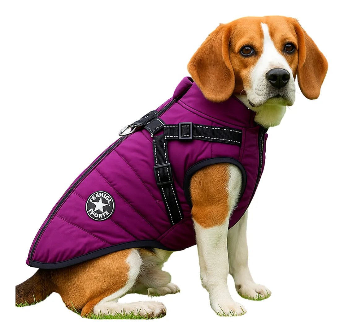 Abrigo para Perros Impermeable Chaleco con Arnés Reflectivo - Muy Moderna Uruguay