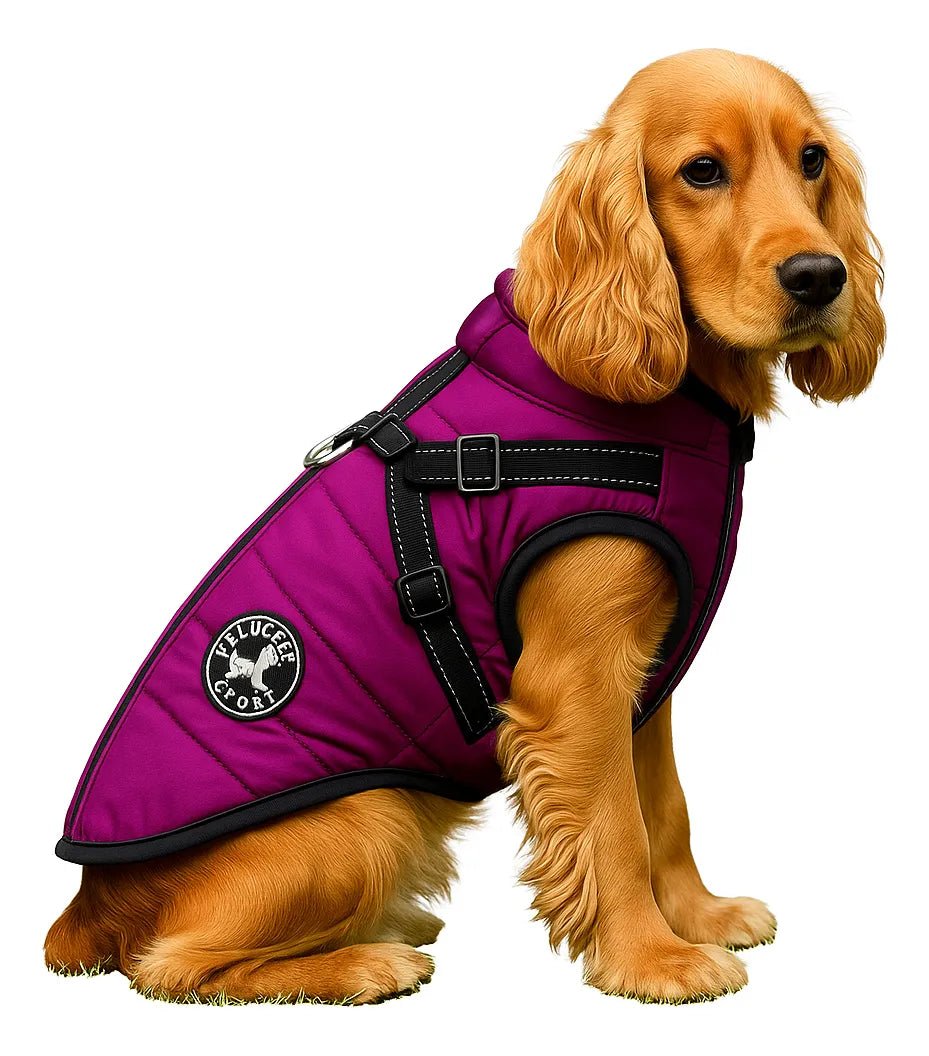 Abrigo para Perros Impermeable Chaleco con Arnés Reflectivo - Muy Moderna Uruguay