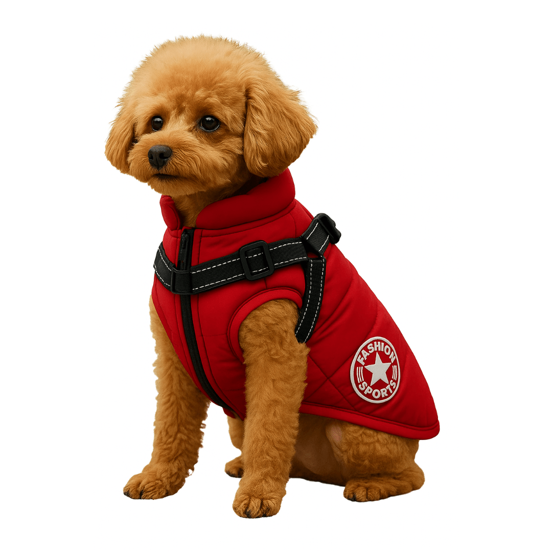 Abrigo para Perros Impermeable Chaleco con Arnés Reflectivo - Muy Moderna Uruguay