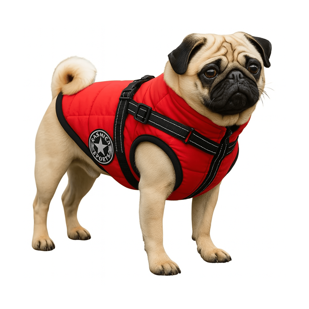 Abrigo para Perros Impermeable Chaleco con Arnés Reflectivo - Muy Moderna Uruguay