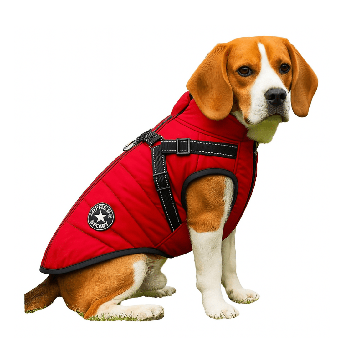 Abrigo para Perros Impermeable Chaleco con Arnés Reflectivo - Muy Moderna Uruguay