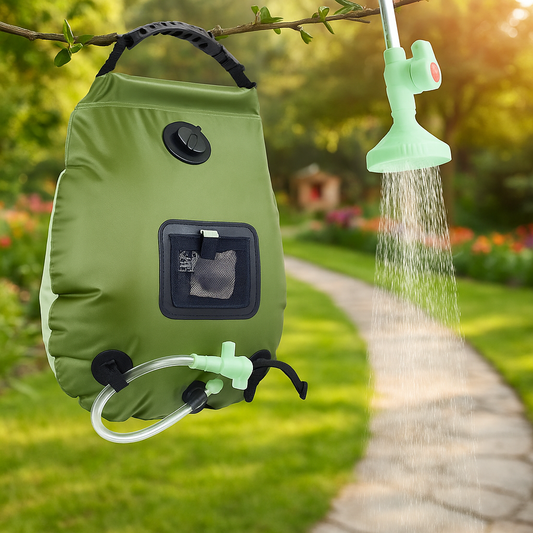Ducha Portátil Solar Para Camping Bolsa 20 Litros Y Cabezal