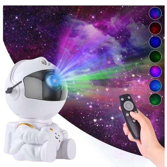 Astronauta Sentado con Estrella Proyector de Galaxia - Muy Moderna Uruguay