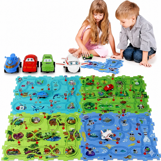 Pista De Carreras Gigante Puzzle Interactivo Educativo