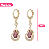 Caravanas con Diseño de Gota y Baño de Oro - Muy Moderna Uruguay