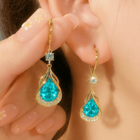 Caravanas con Diseño de Gota y Baño de Oro - Muy Moderna Uruguay