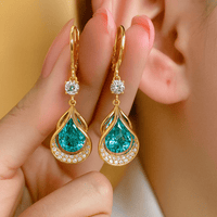 Caravanas con Diseño de Gota y Baño de Oro - Muy Moderna Uruguay