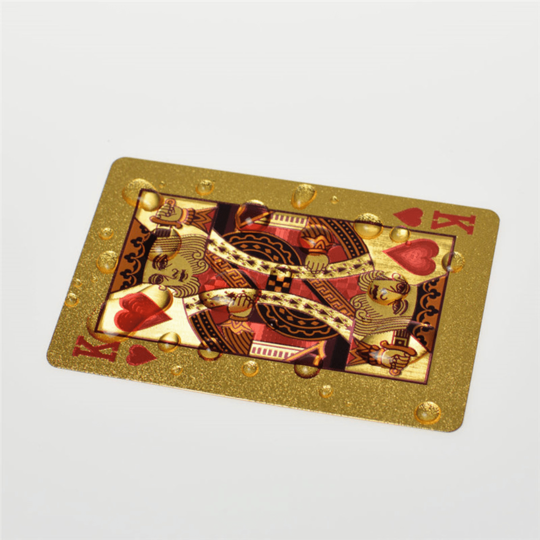 Cartas de Poker de Lujo Doradas ¡A Prueba de Agua! - Muy Moderna Uruguay