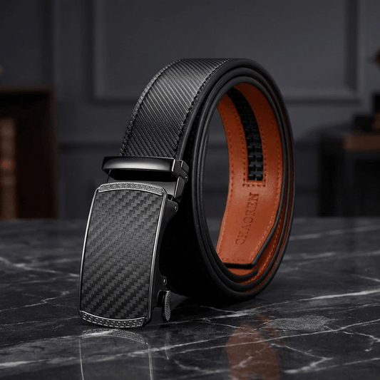 Cinturón De Cuero Para Hombre Con Ajuste Fácil sin Agujeros - Muy Moderna Uruguay