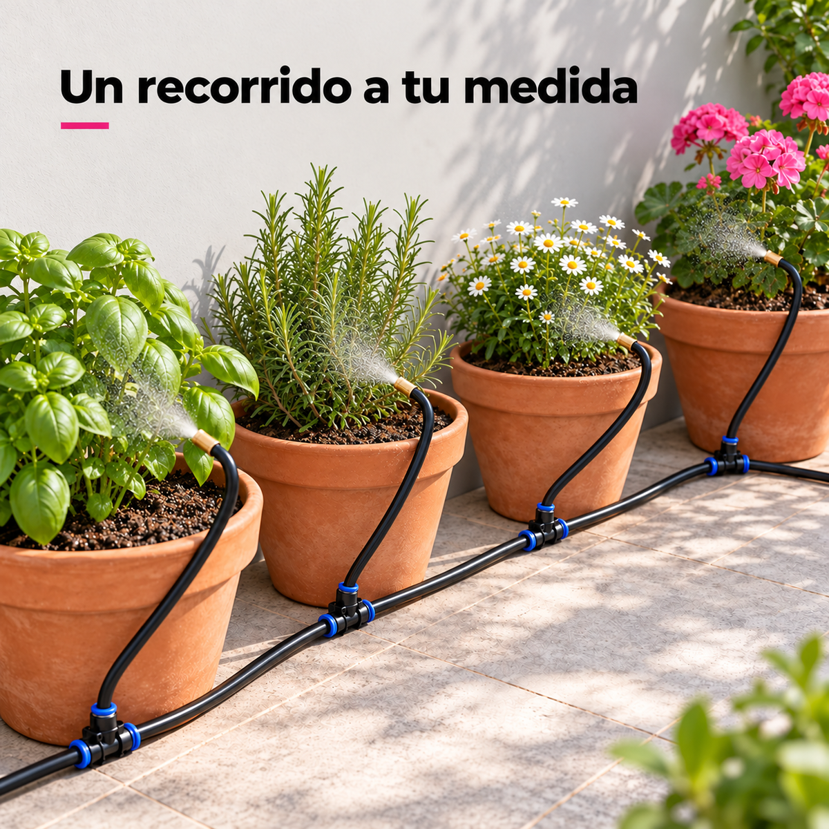 Kit Riego Automático ecoinnova con Timer Manguera y Aspersores