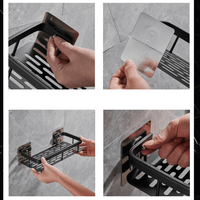 Estante Esquinero Metálico de Baño para Jabón y Shampoo - Muy Moderna Uruguay