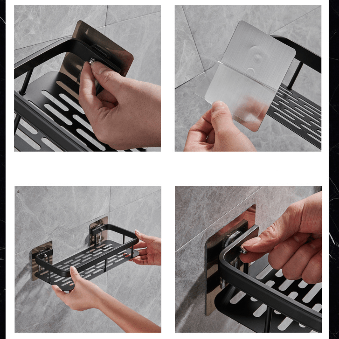 Estante Esquinero Metálico de Baño para Jabón y Shampoo - Muy Moderna Uruguay