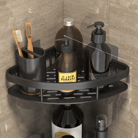 Estante Esquinero Metálico de Baño para Jabón y Shampoo - Muy Moderna Uruguay