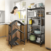 Estantería Plegable de 5 Niveles con Ruedas - Muy Moderna Uruguay