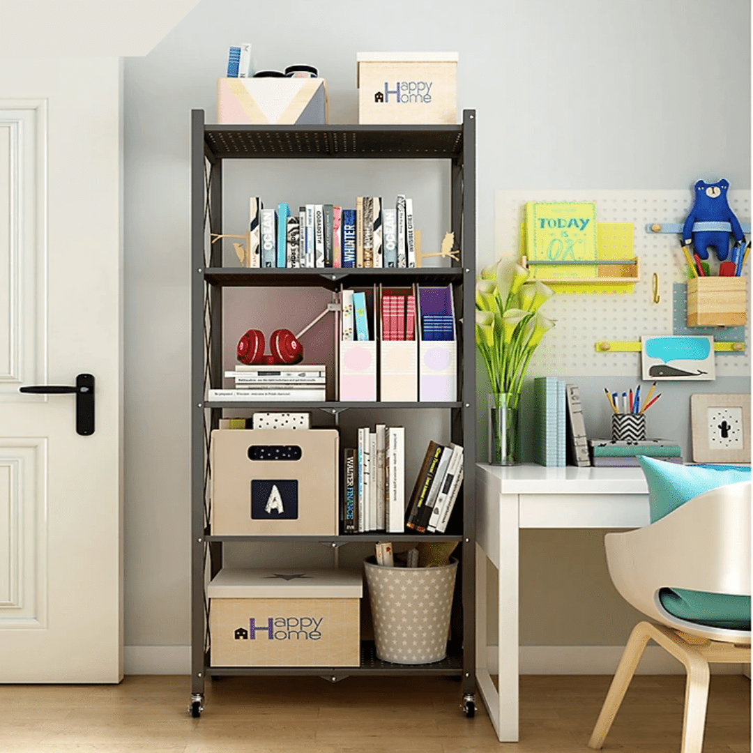 Estantería Plegable de 5 Niveles con Ruedas - Muy Moderna Uruguay