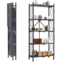 Estantería Plegable de 5 Niveles con Ruedas - Muy Moderna Uruguay