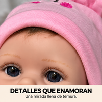 Bebé Reborn Realista 55 cm con Pelo Implantado y Accesorios