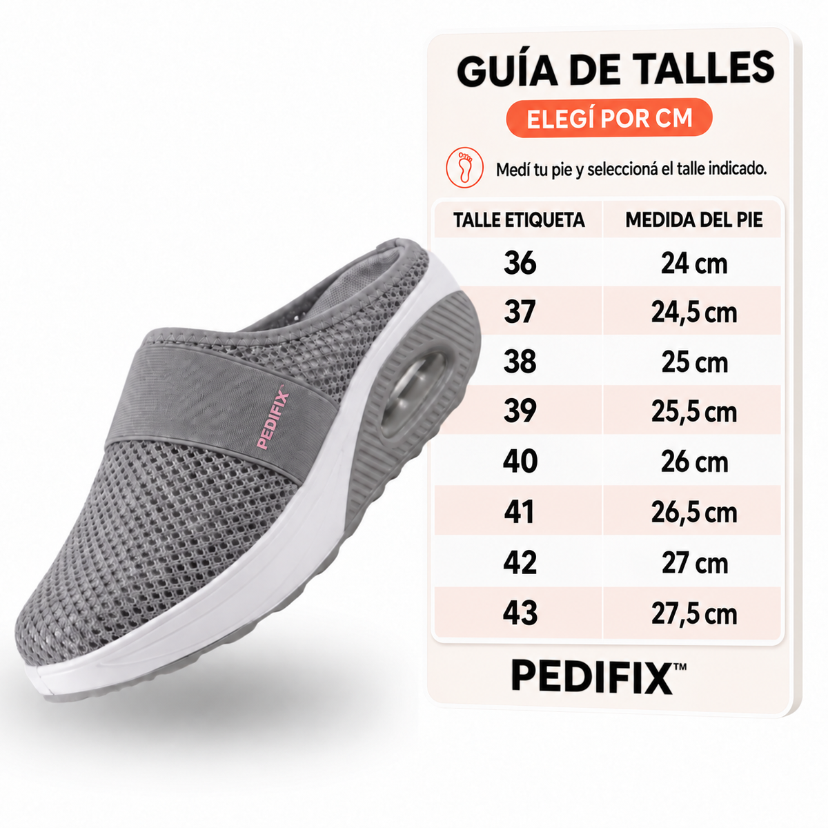 Championes Para Caminar Con Cámara De Aire y Ventilacion PEDIFIX
