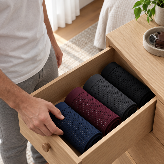 Pack X4 Boxers De Hombre Ice Silk Transpirables Bambú KOMODO