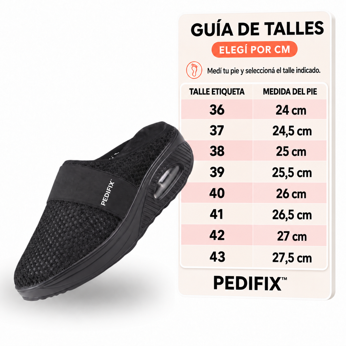 Championes Para Caminar Con Cámara De Aire y Ventilacion PEDIFIX