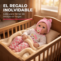 Bebé Reborn Realista 55 cm con Pelo Implantado y Accesorios