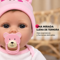 Bebé Reborn Realista 55 cm con Pelo Implantado y Accesorios