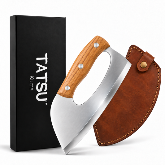 Cuchillo Chef Ergonómico TATSU Kuma con Funda de Cuero