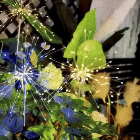 Luz Solar Exterior Decorativa Jardín Efecto Fuegos Artificiales
