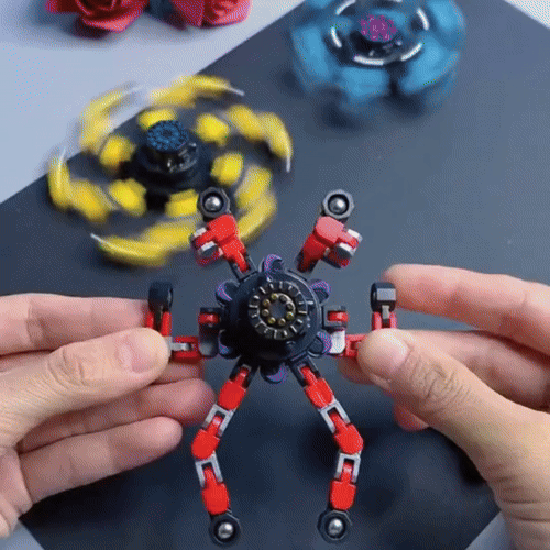 Set 4 Fidget Spinner Transformables Antiestrés Juguete Sensorial