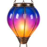 Lámpara Solar Globo Aerostático Colgante Decorativa Jardín