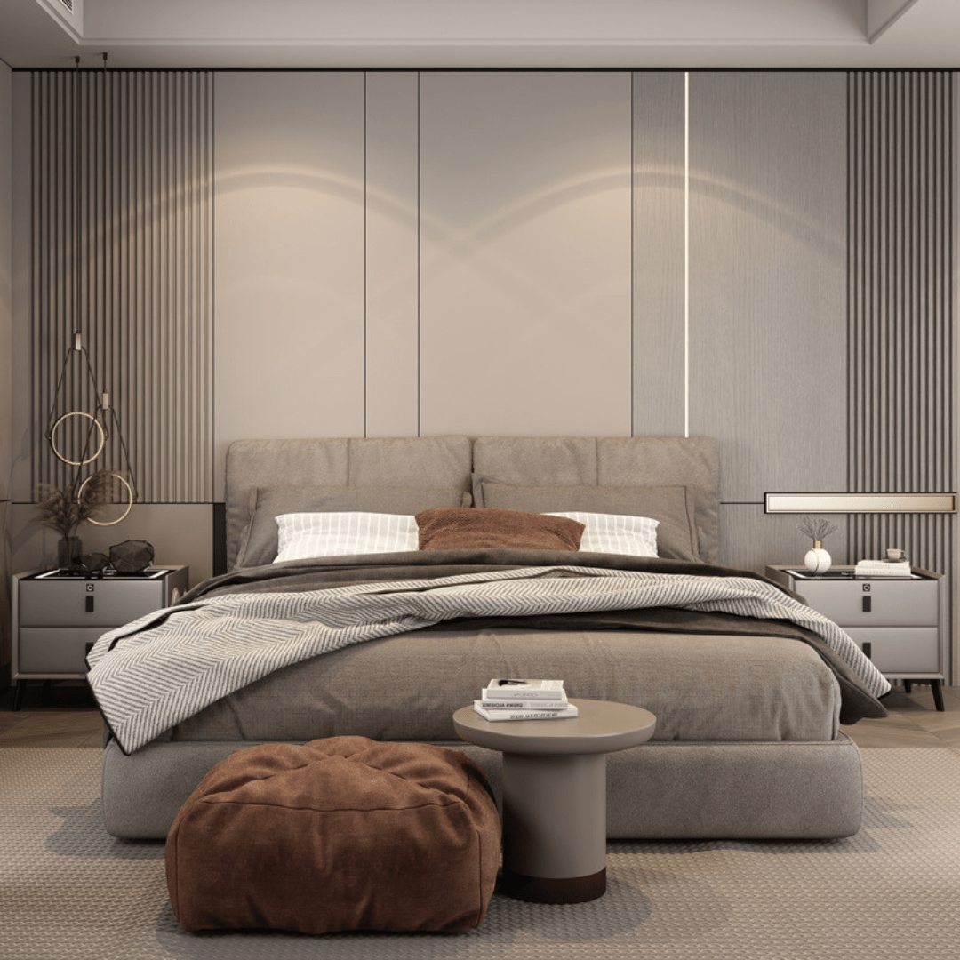 Mesa De Luz Inteligente con Led, Carga Inalámbrica, Parlantes, Bloqueo por Huella - Muy Moderna Uruguay