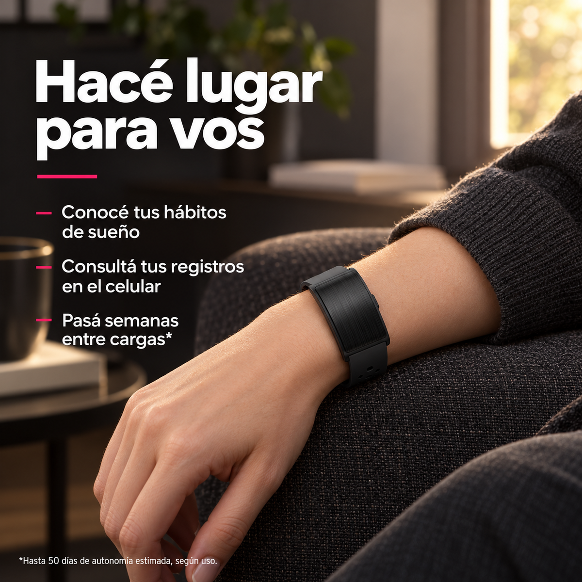 Pulsera Inteligente Sin Pantalla con Registro de Sueño