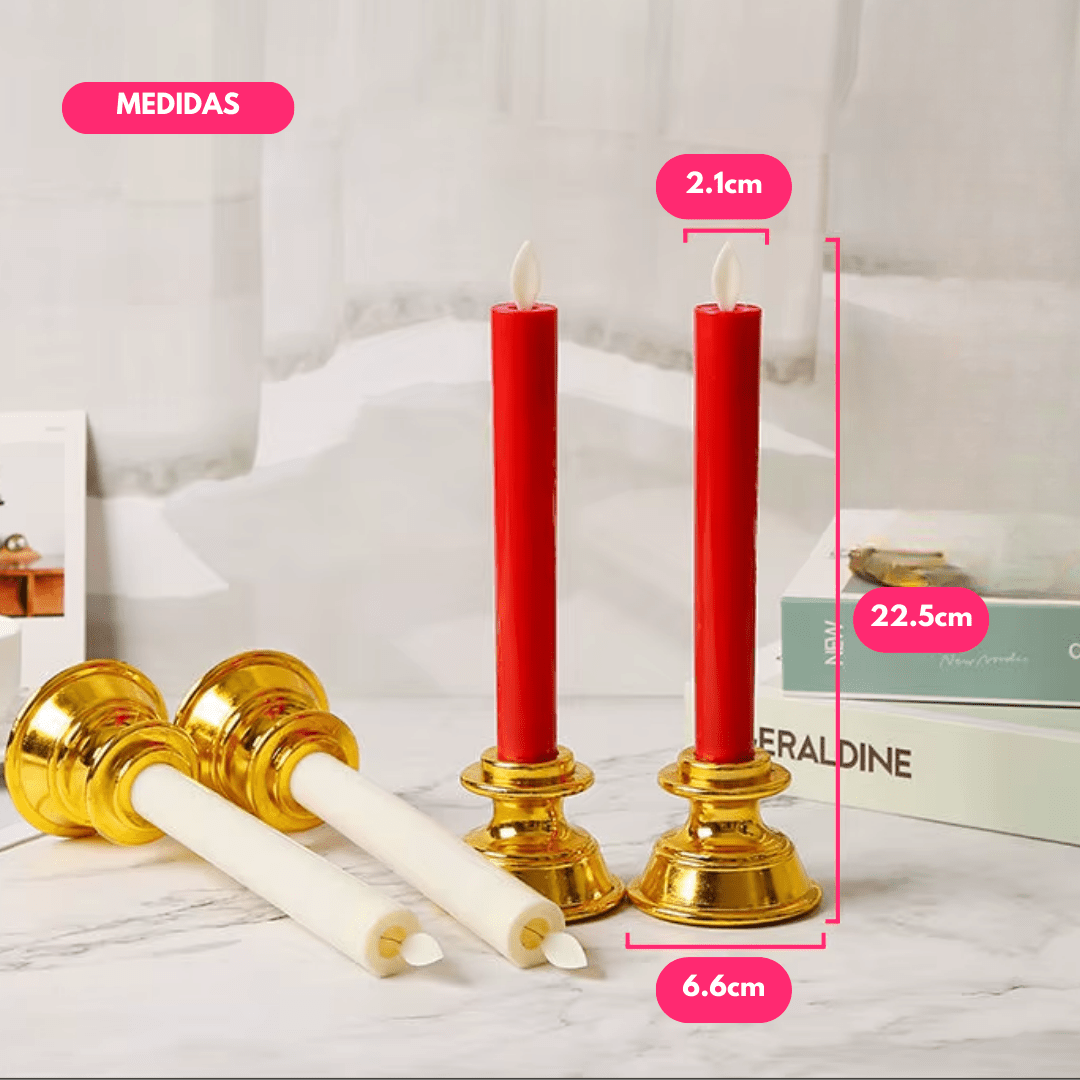 Set 12 Velas LED Decorativas - Muy Moderna Uruguay