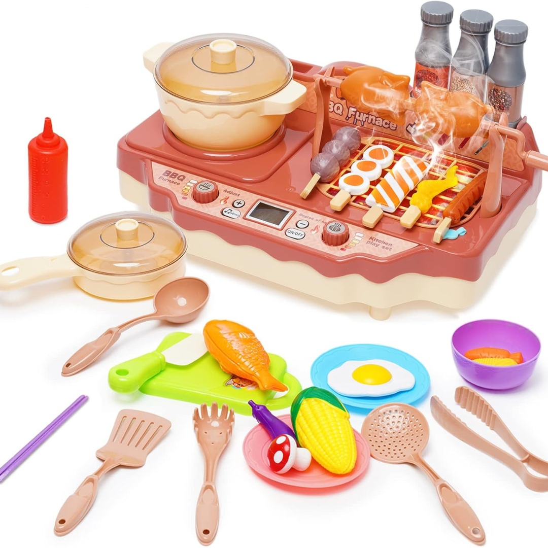 Set Completo Barbacoa De Juguete Simulador De Cocina con Efectos - Muy Moderna Uruguay