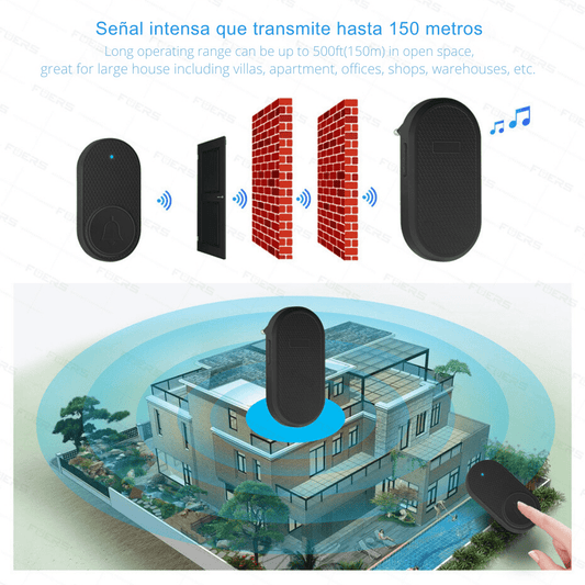Timbre Inalámbrico Exterior con 32 Melodías - Muy Moderna Uruguay