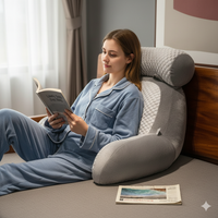 Almohadón Lumbar con Posabrazo para Cama, Silla y Sillón