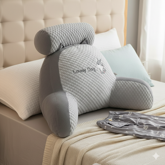 Almohadón Lumbar con Posabrazo para Cama, Silla y Sillón