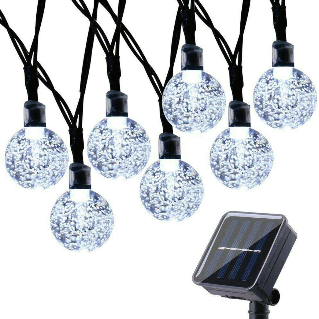 Guirnalda Solar Bolitas Led De Para Jardin Exterior 5 Metros