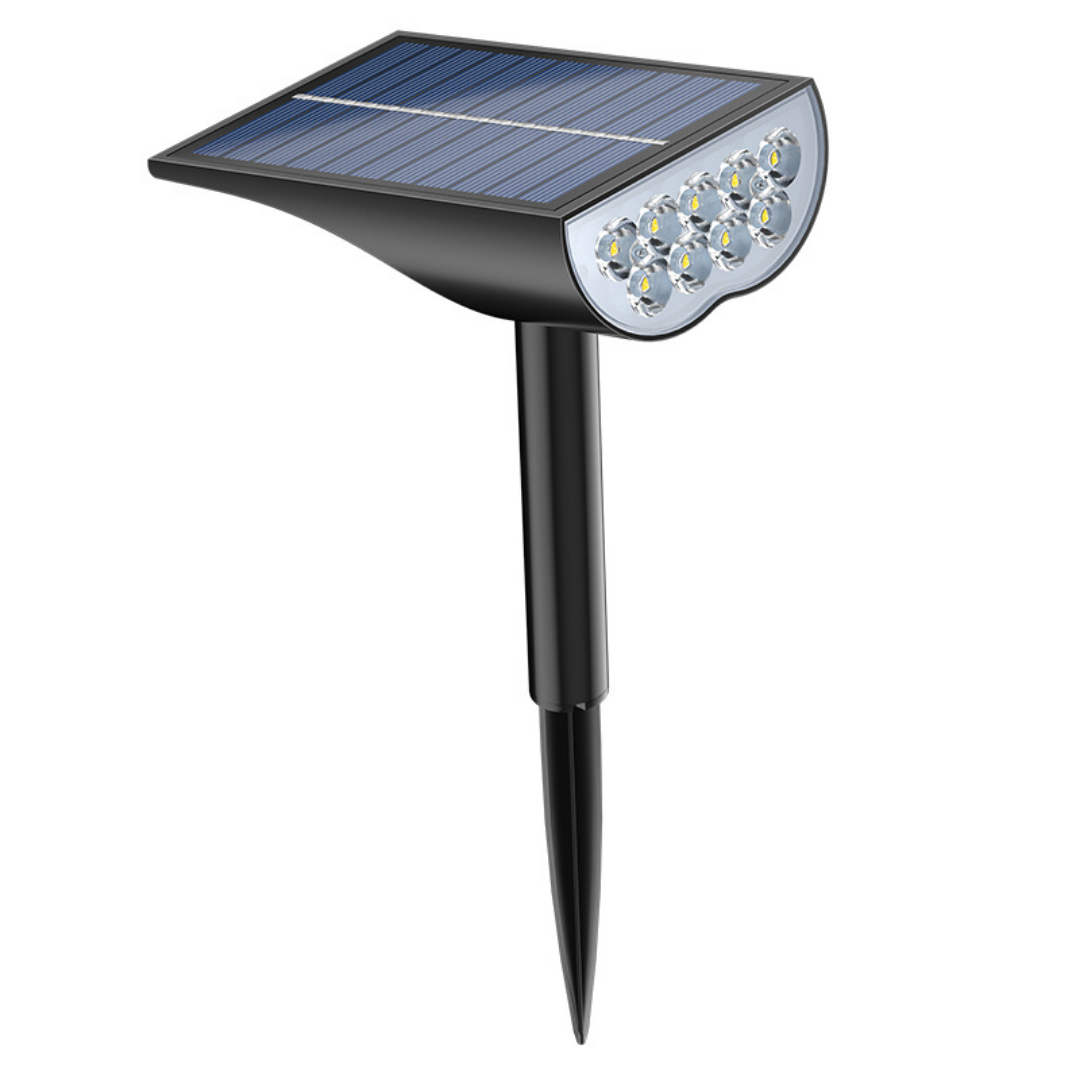 Foco Solar Rectangular de Piso y Pared (Luz Fría)