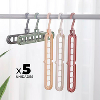 Set de 5 Perchas Organizadoras 9 en 1