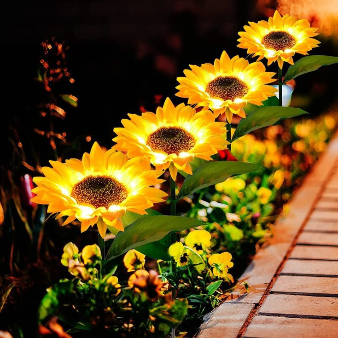 Par de Flores LED Solar (2 Unidades)