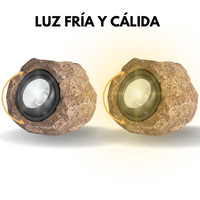 Foco LED tipo Piedra Recargable con el Sol
