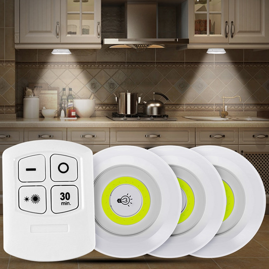 Set de 3 Luces de Emergencia con Control Remoto