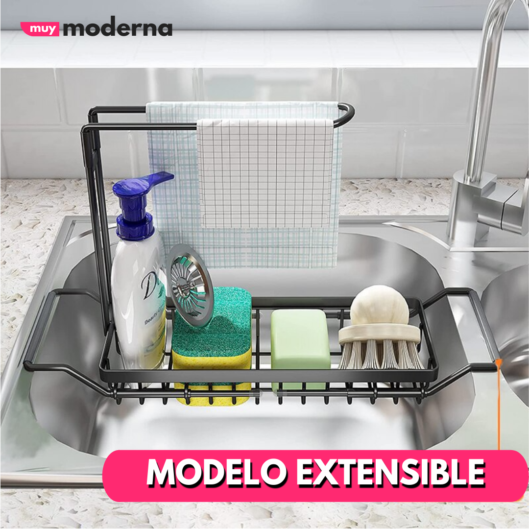 Organizador de Pileta Extensible en Acero Inoxidable